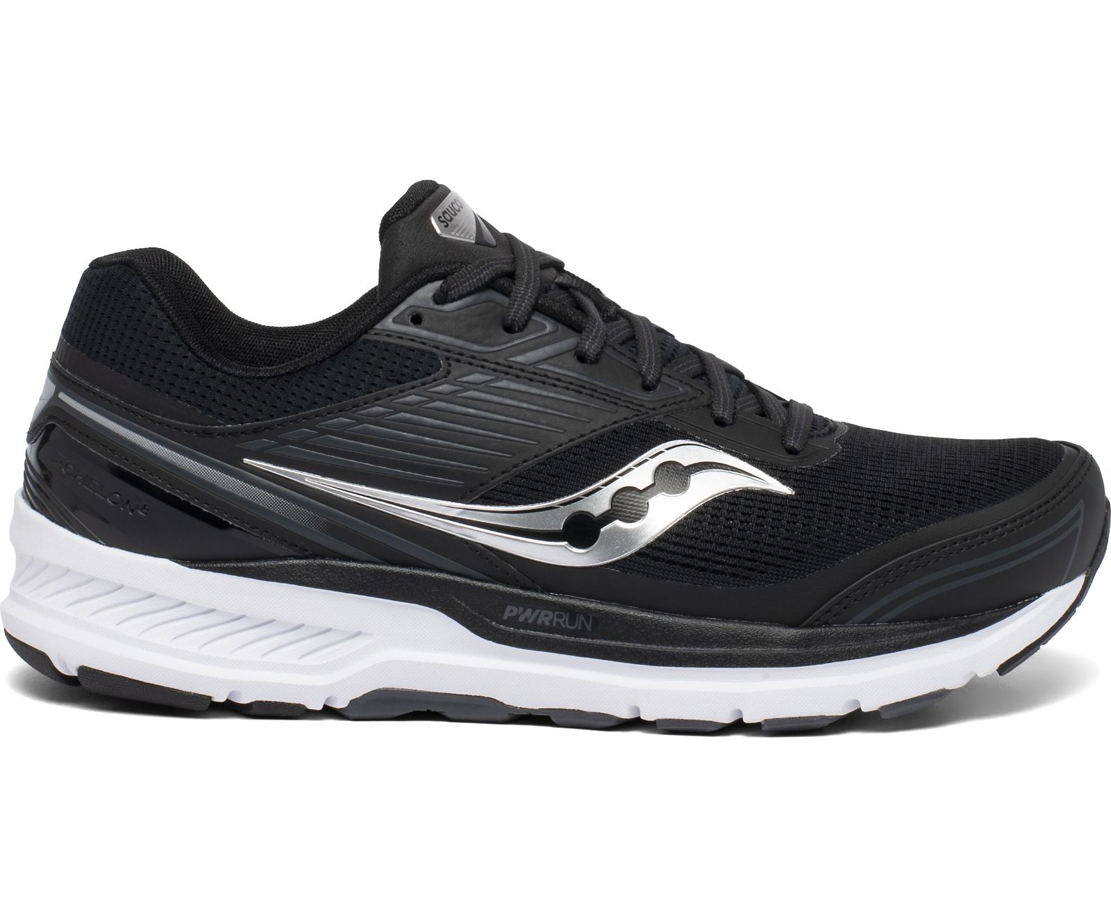 Saucony Echelon 8 Men\'s Running Shoes Black / White | AU 457GSOL